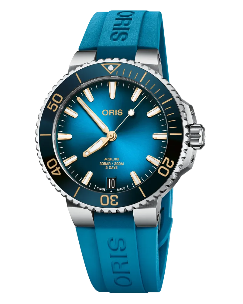 ORIS Aquis Date Calibre 400 41,5mm Blau Herrenuhr 01 400 7769 4125-07 4 22 75FC Blau