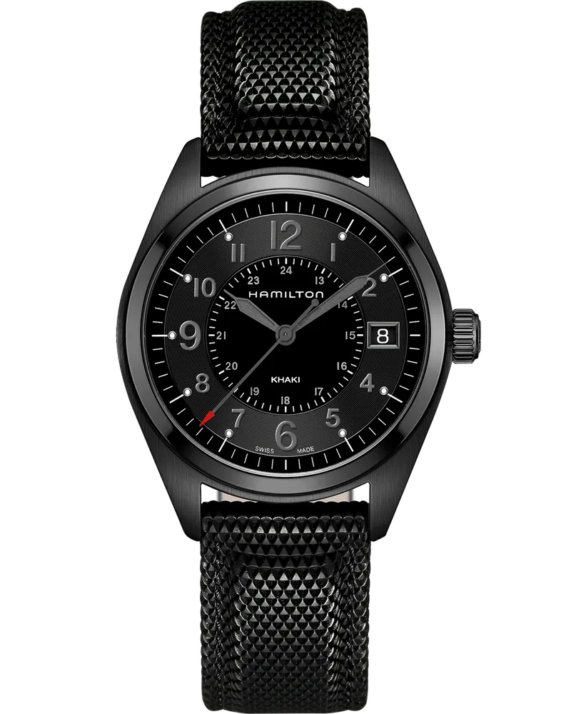 HAMILTON Khaki Field Quartz H68401735 Herrenuhr Schwarz