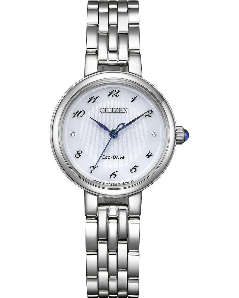 Citizen Analog Quartz, Eco-Drive, Edelstahlband, 27,7 mm Gehäusedurchmesser Damenuhr EM0990-81A Weiß