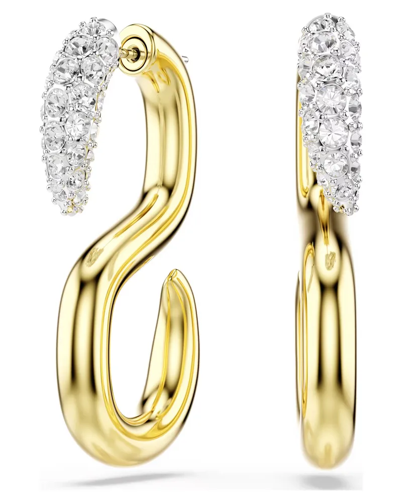 Swarovski Dextera Ohrringe Rundschliff, Weiß, Metallmix 