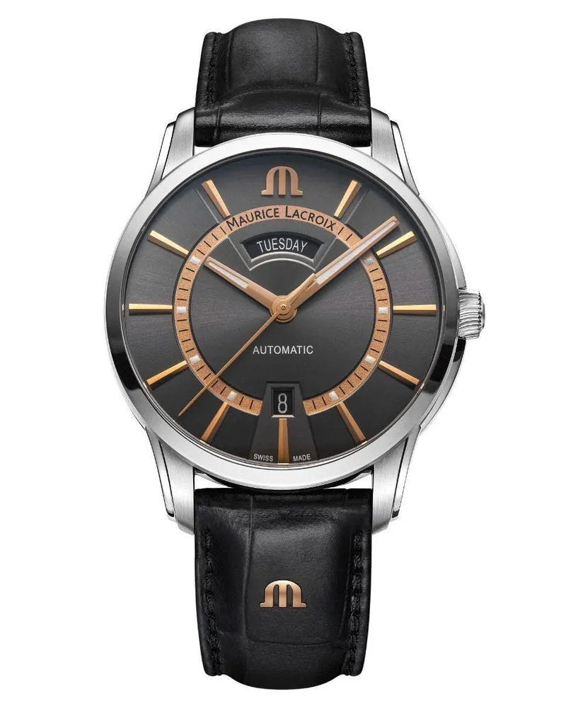 Maurice Lacroix Pontos Day Date Herrenuhr PT6358-SS001-333-2 Grau