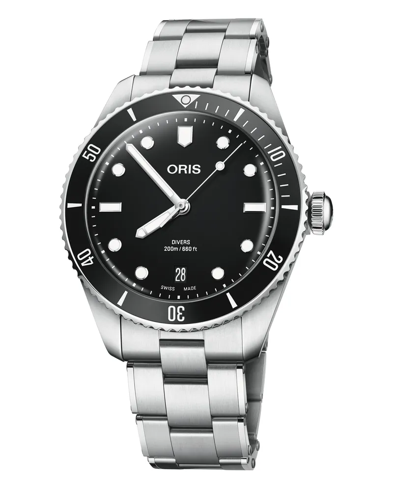 ORIS Divers Date Automatik Unisexuhr inklusive Ersatzarmband, 01 733 7795 4054-Set Schwarz