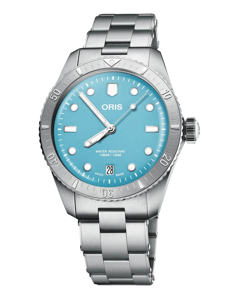 ORIS Divers Sixty‑Five Cotton Candy 38mm, Taucheruhr, Edelstahl, Blau Herrenuhr 01 733 7771 4055-07 8 19 18 Blau