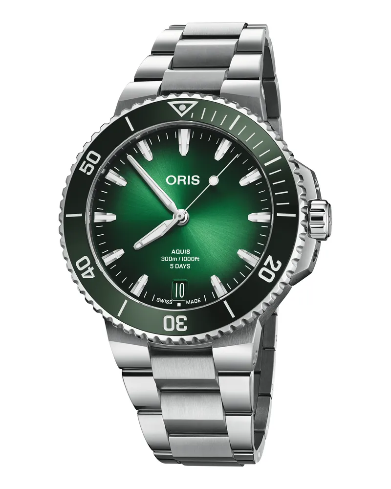ORIS Herrenuhr Aquis 01 400 7790 4157-07 8 23 02PEB Grün