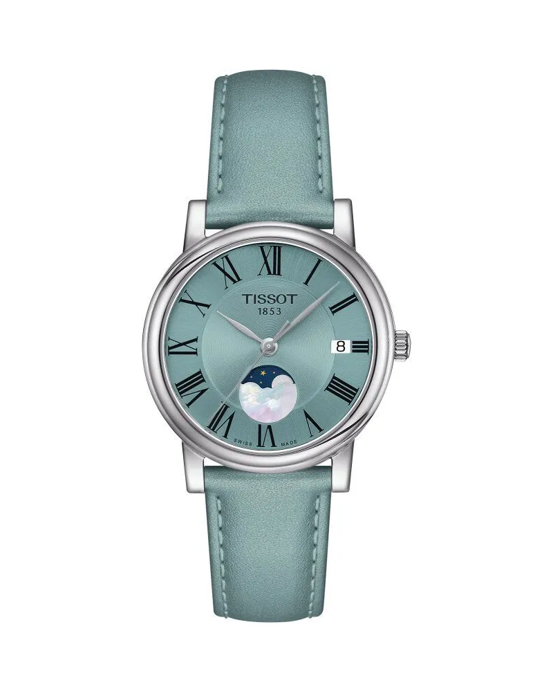 Tissot Carson Damenuhr Lady Moonphase T122.223.16.353.00 Blautürkis
