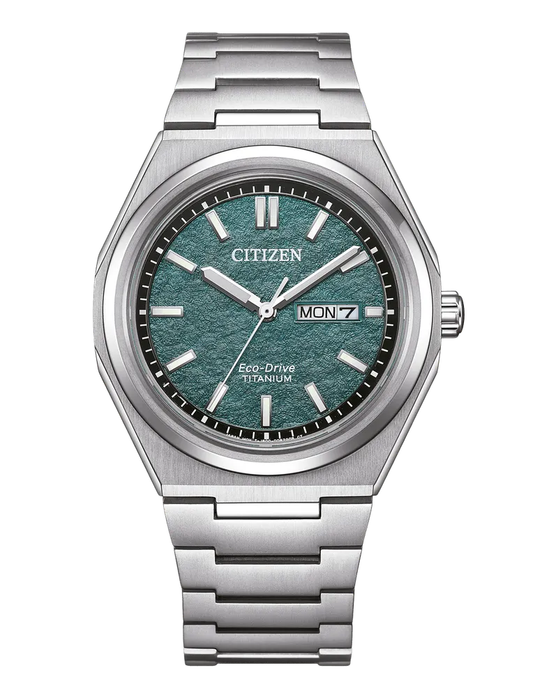 Citizen Eco-Drive Titanium Herrenuhr AW0130-85XE Grün
