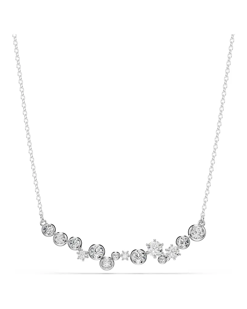 Swarovski Constella Halskette Verschiedene Schliffe, Weiß, Rhodiniert 