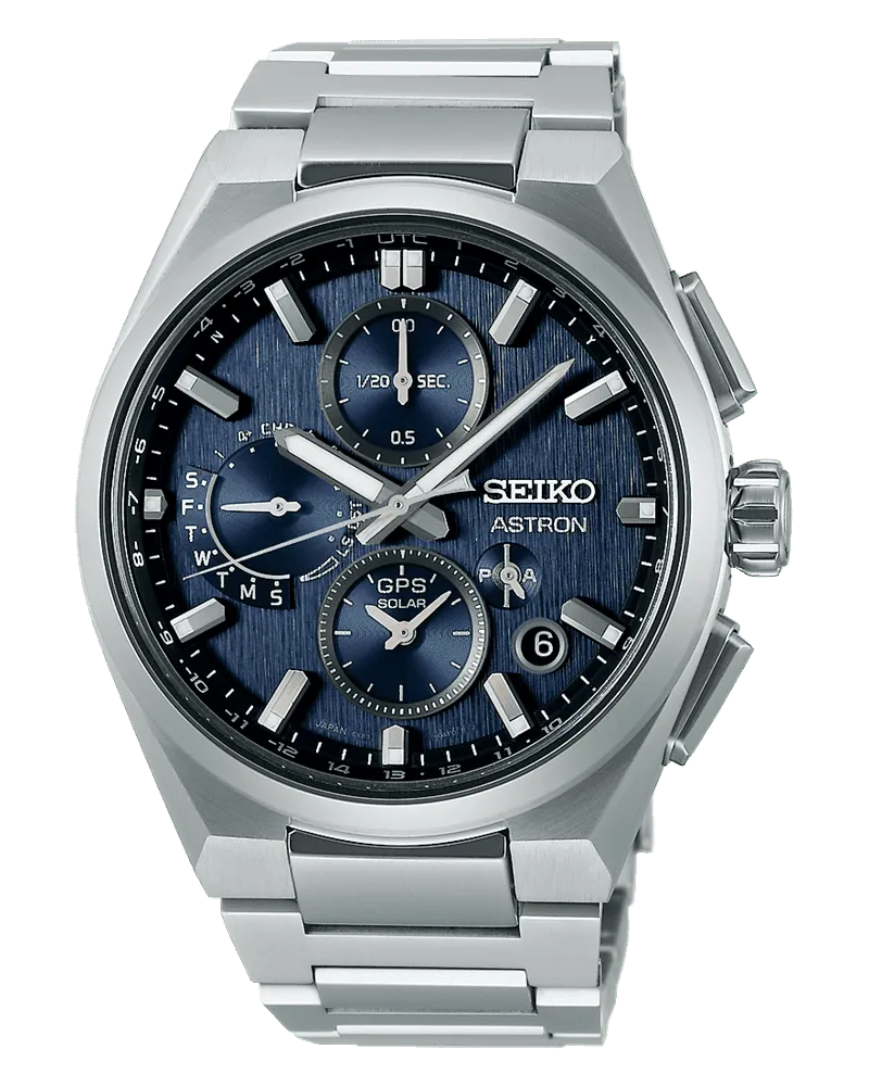 Seiko Seiko Astron GPS Solar Dual Time Chronograph Herrenuhr SSH161J1 Blau