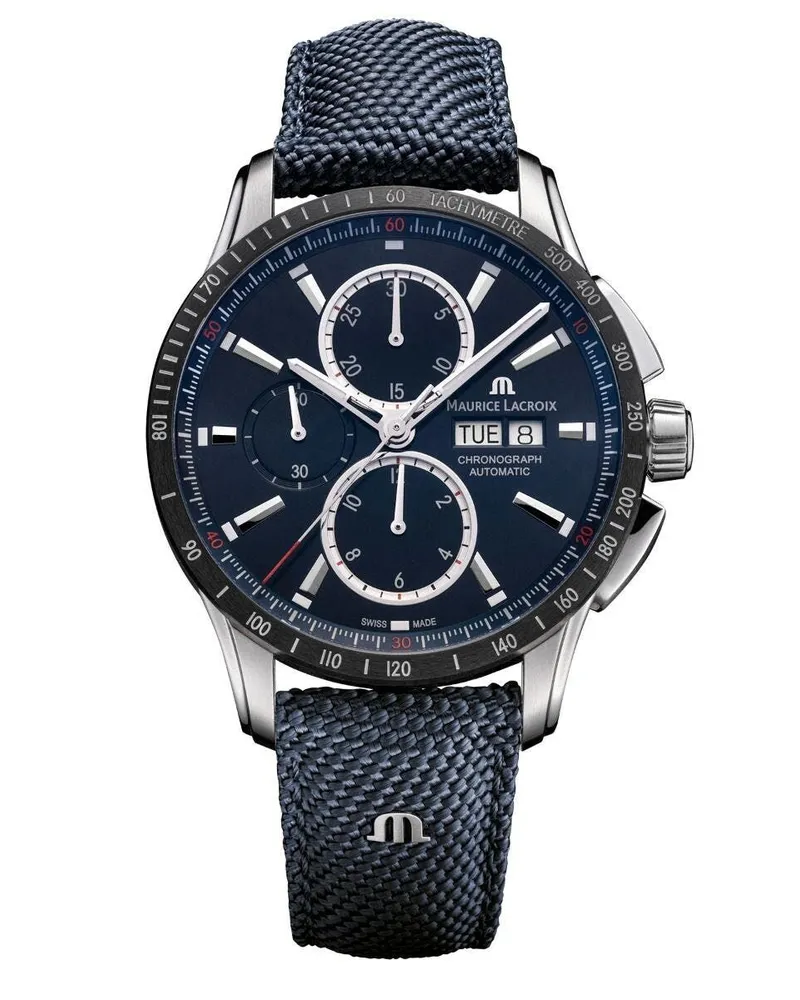 Maurice Lacroix Pontos Chronograph Date Herrenuhr PT6038-SSL24-430-4 Blau
