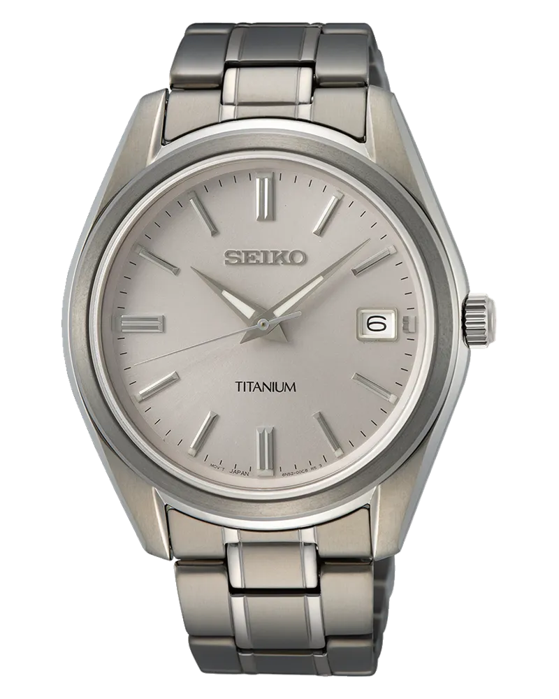 Seiko Quarz SUR369P1 Herrenuhr Silber