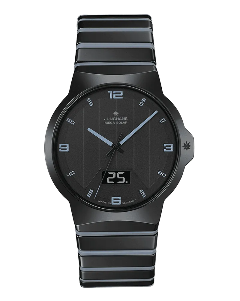 Junghans Force Mega Solar Herrenuhr 18/1400.44 Schwarz