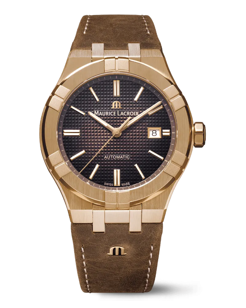 Maurice Lacroix Aikon Automatik Herrenuhr Limited Edition AI6008-BRZ01-730-3 Braun