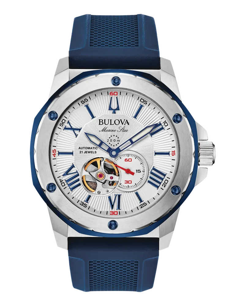 BULOVA Marine Star 98A225 Herrenuhr Weiß