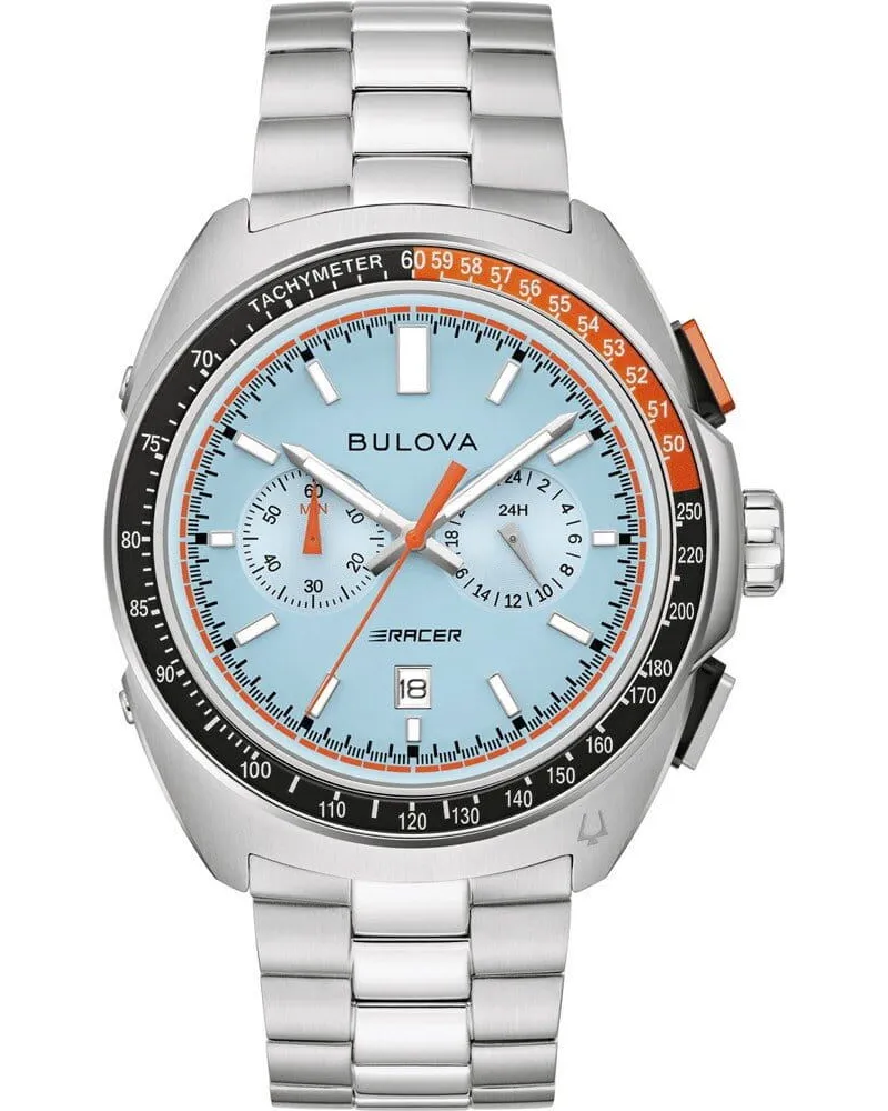 BULOVA Quarz Chronograph Racer Herrenuhr 98B432 Blau