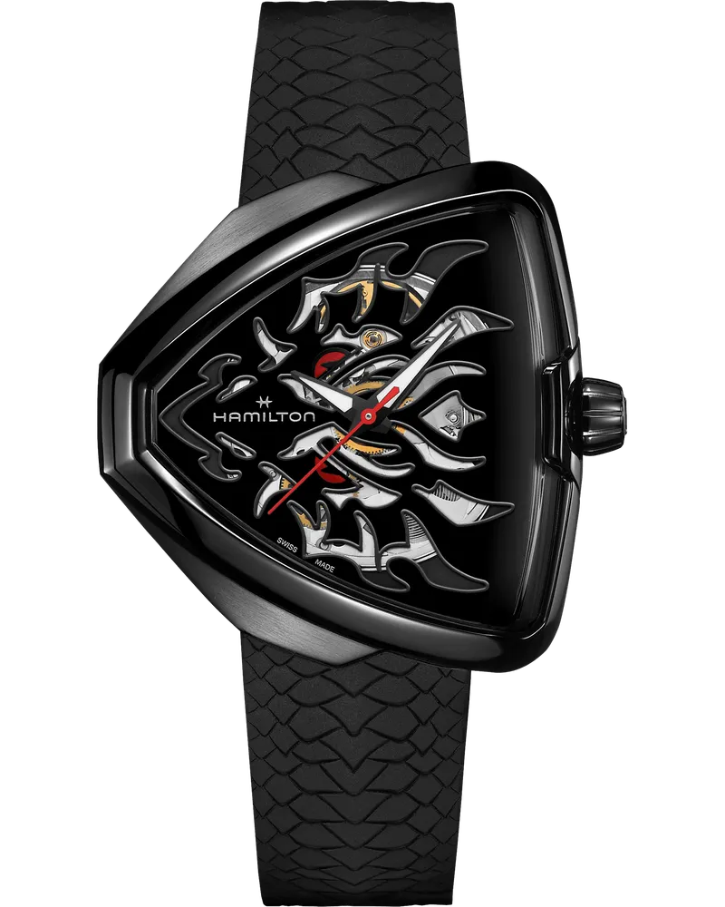 HAMILTON Ventura Elvis80 Skeleton Automatik Herrenuhr H24535332 Schwarz