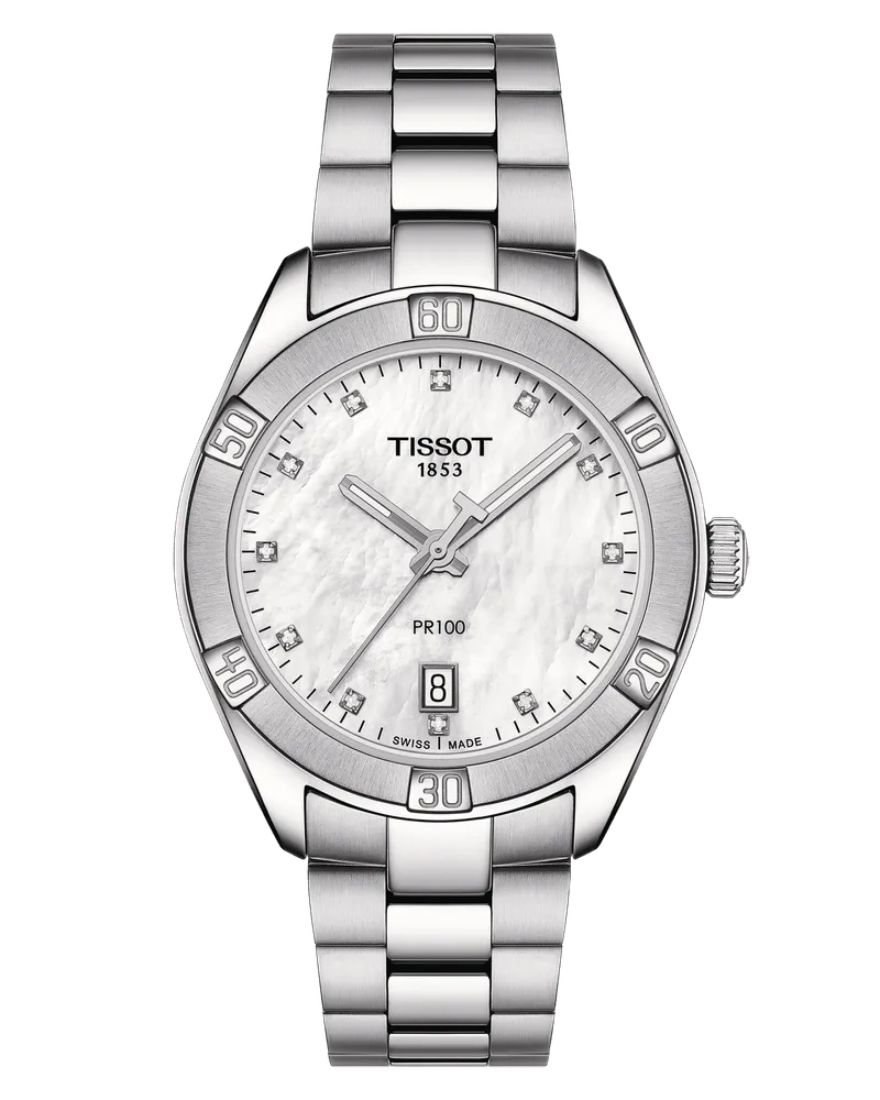 Tissot PR 100 Sport Chic Damenuhr T101.910.11.116.00 Silber