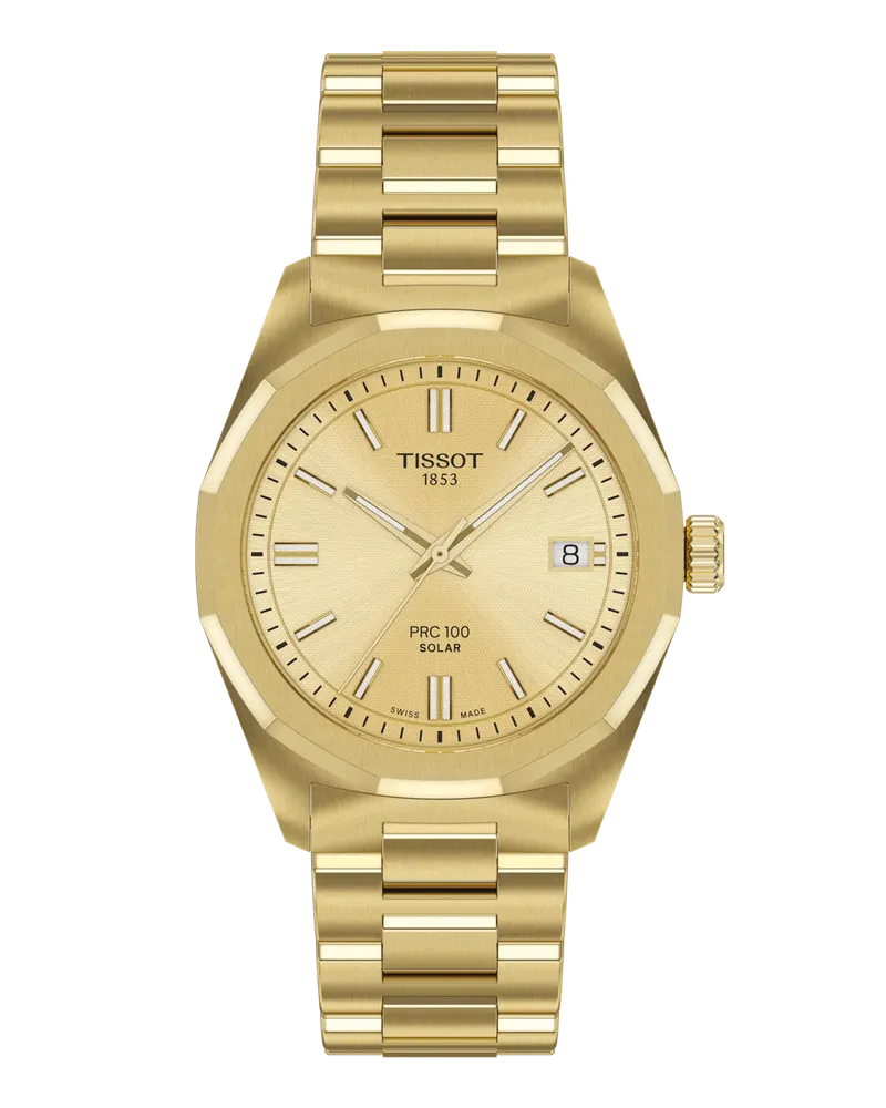 Tissot PRC 100 SOLAR QUARTZ 34MM Damenuhr T151.822.33.021.00 Champagner