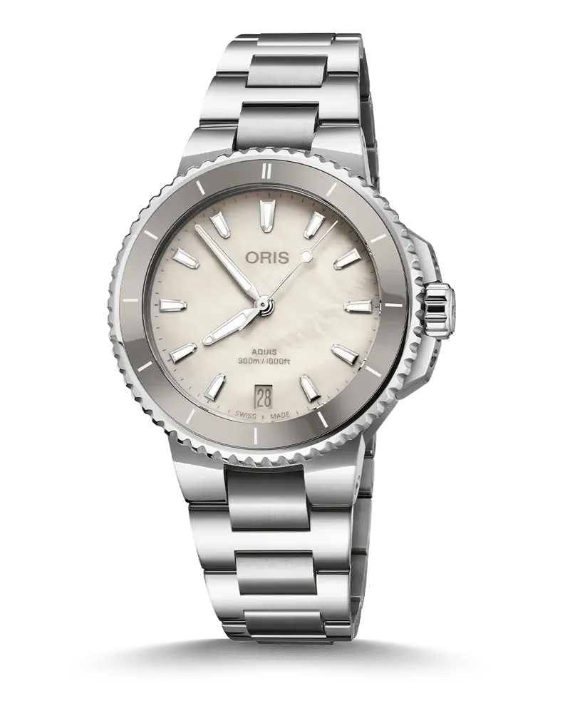 ORIS Herrenuhr Aquis 01 733 7792 4151-07 8 19 05P Weiß
