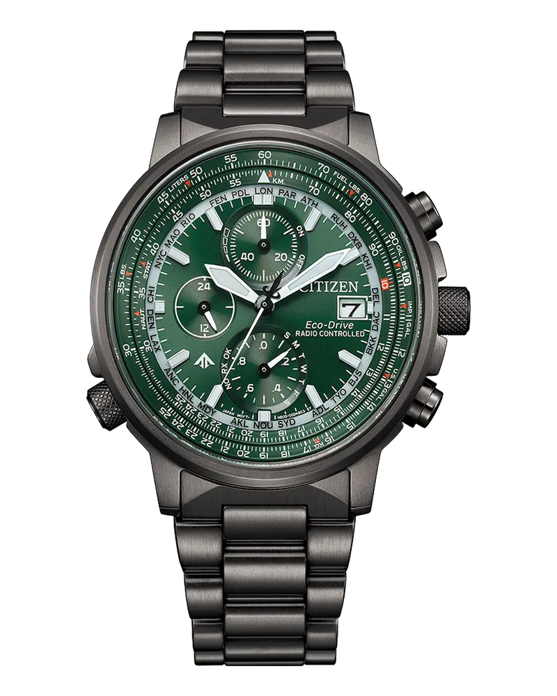 Citizen Promaster Sky Pilot Herrenuhr AT8304-57W Grün