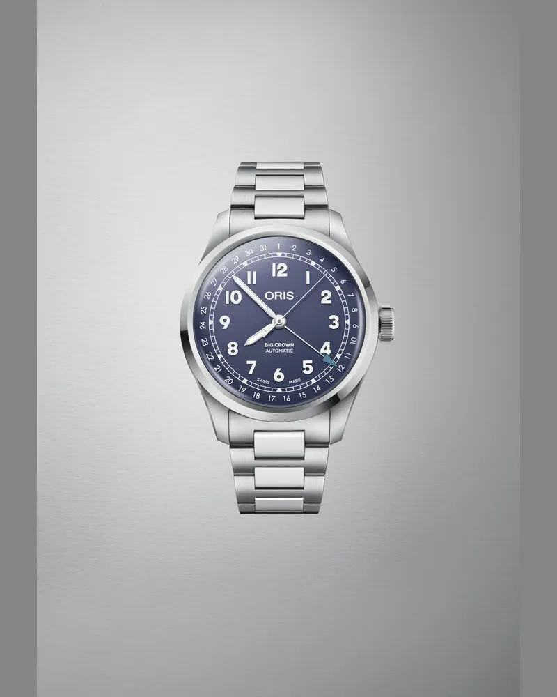 ORIS Big Crown Pointer Date 40mm Edelstahl Blau Herrenuhr 01 754 7798 4068-07 8 20 06 Lila
