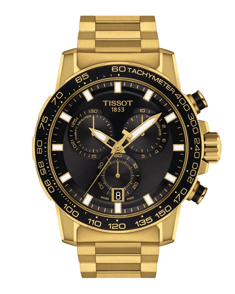 Tissot Supersport Chrono gold Herrenuhr T125.617.33.051.01 Schwarz