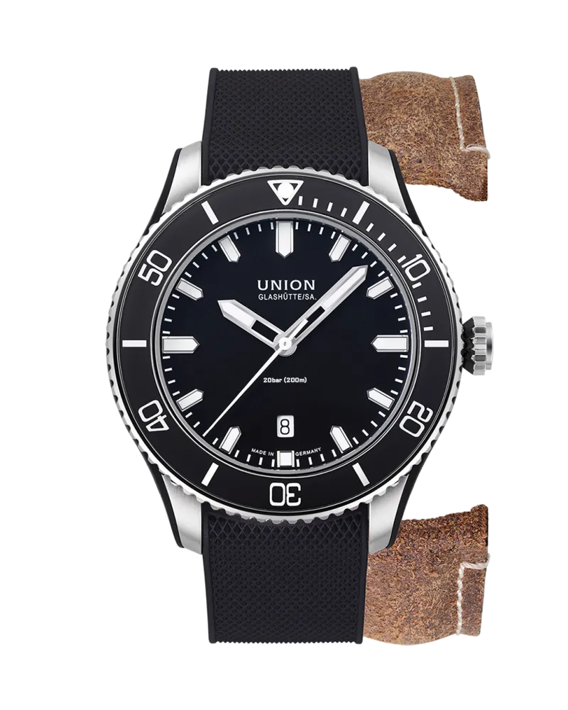 Union Glashütte Belisar Datum Sport Set Herrenuhr D009.907.27.057.00 Schwarz