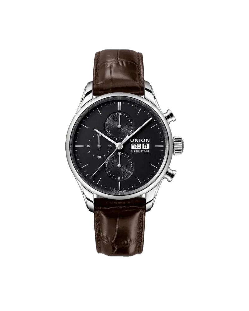 Union Glashütte Viro CHronograph Herrenuhr D011.414.16.051.00 Schwarz