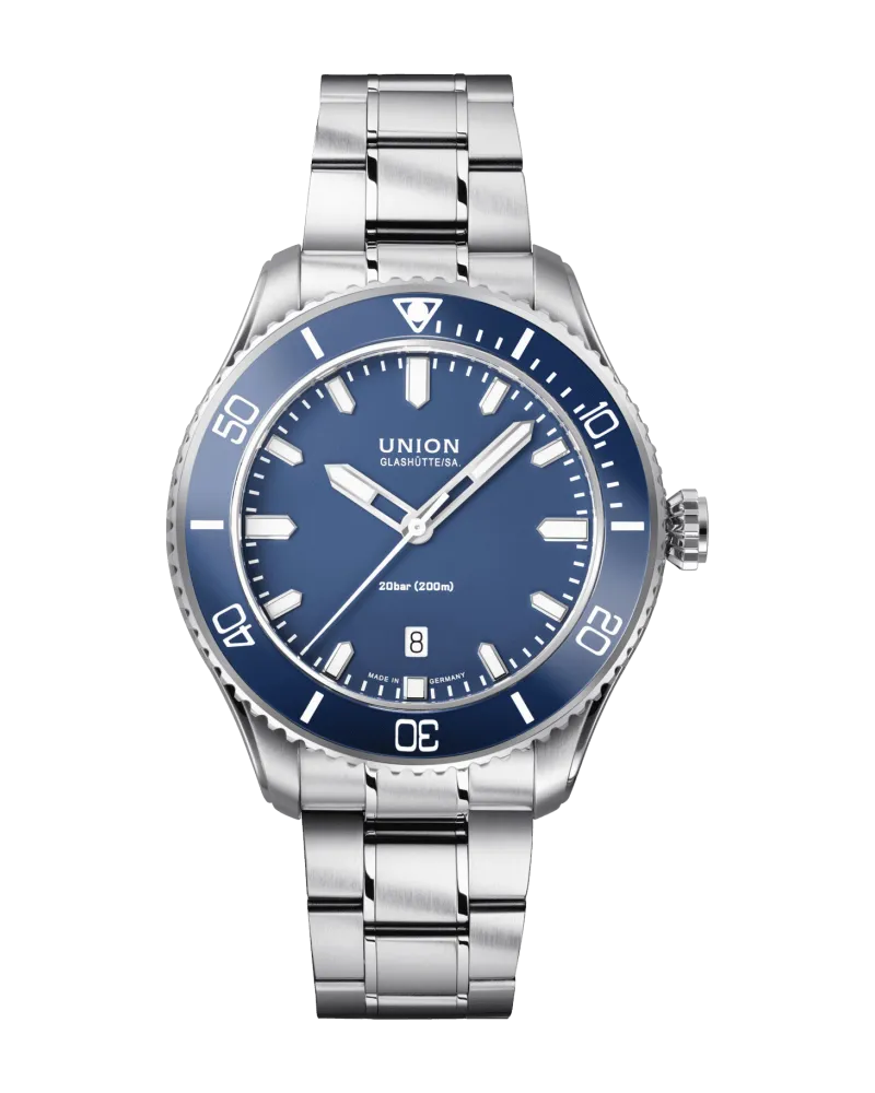 Union Glashütte Belisar Datum Sport Herrenuhr D009.907.11.047.00 Blau