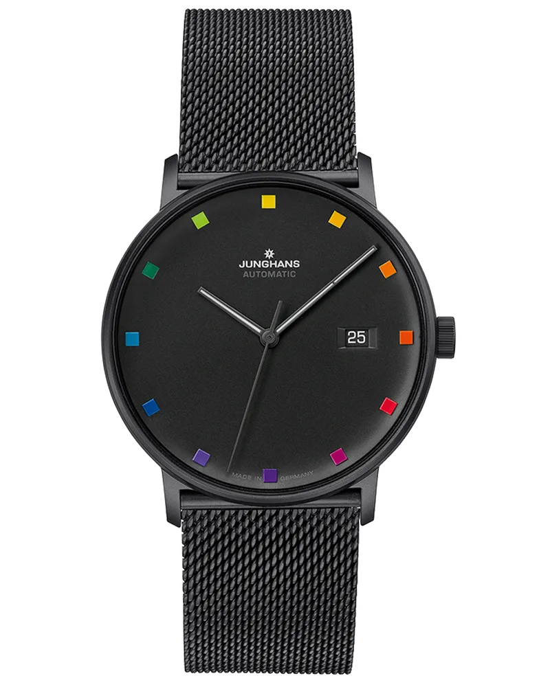 Junghans FORM A Bauhaus Edition Herrenuhr 27/4533.44 Schwarz