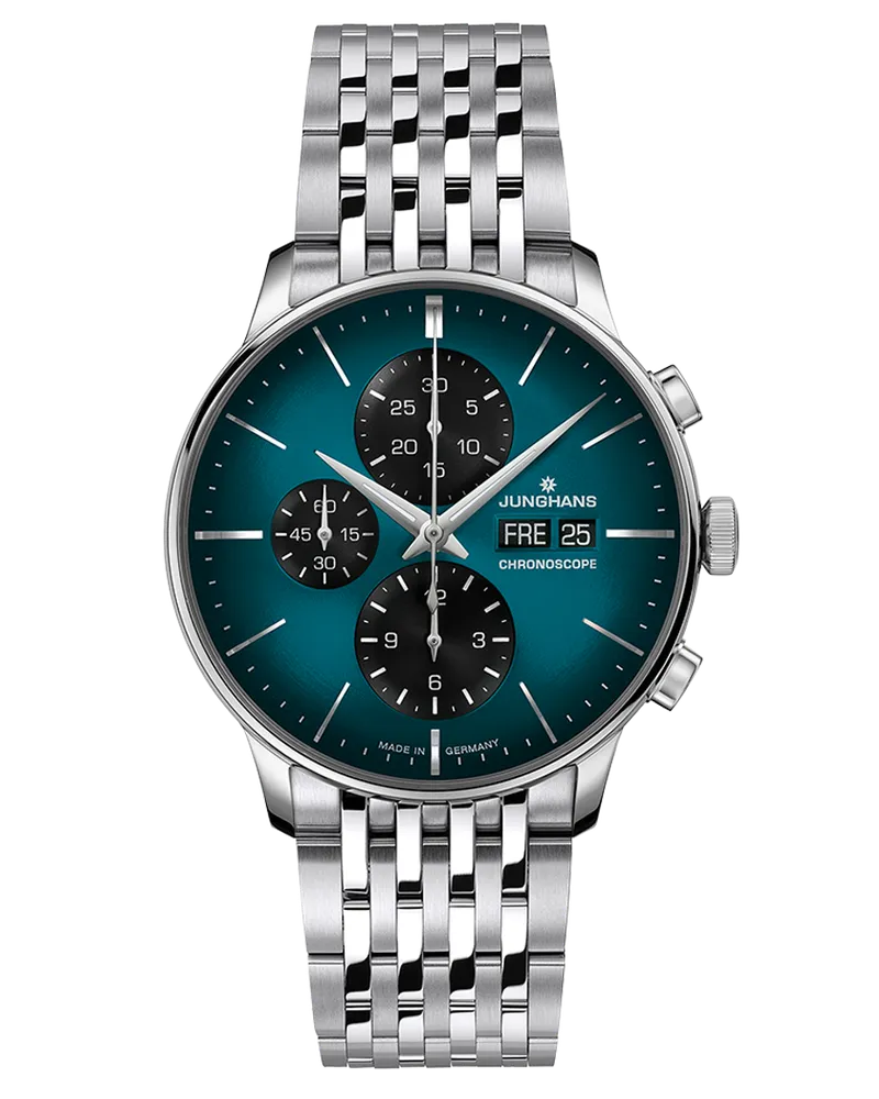 Junghans Meister Chronoscope Edition Herrenuhr 27/4622.46 Schwarztürkis