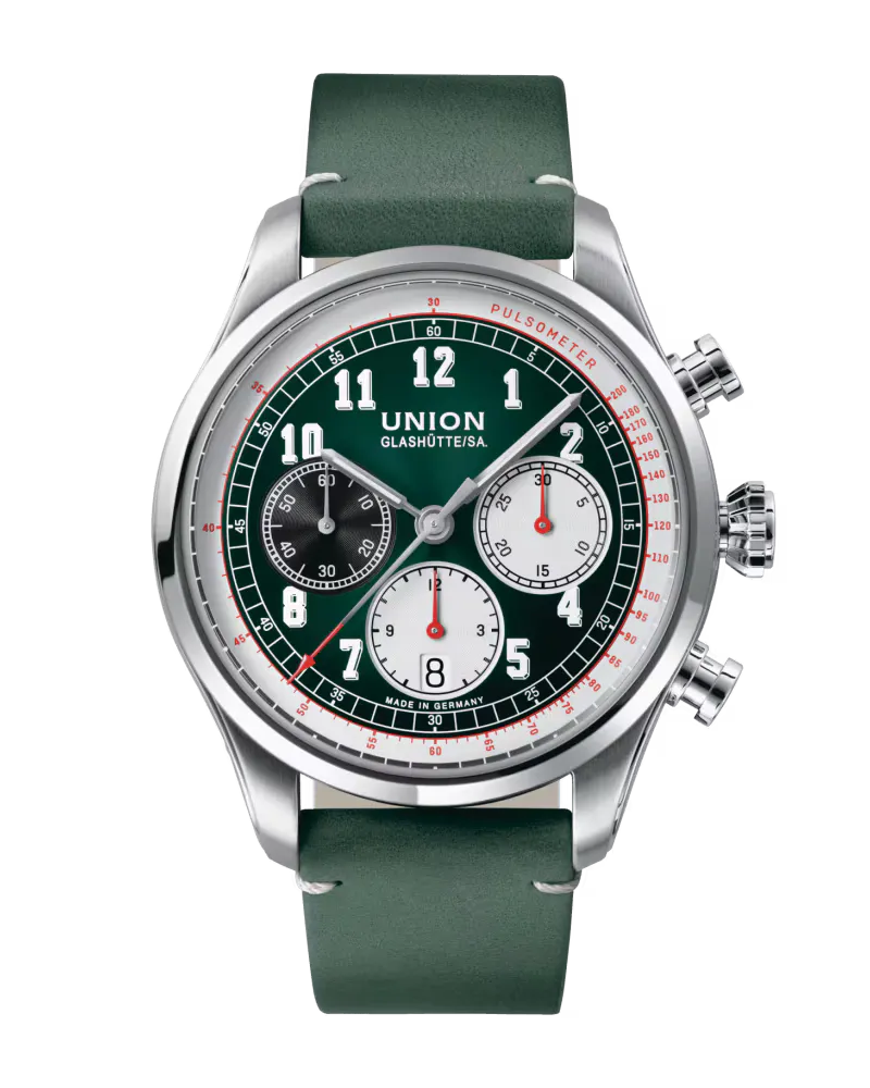 Union Glashütte Belisar Chronograph Herrenuhr D009.427.16.092.00 Grün