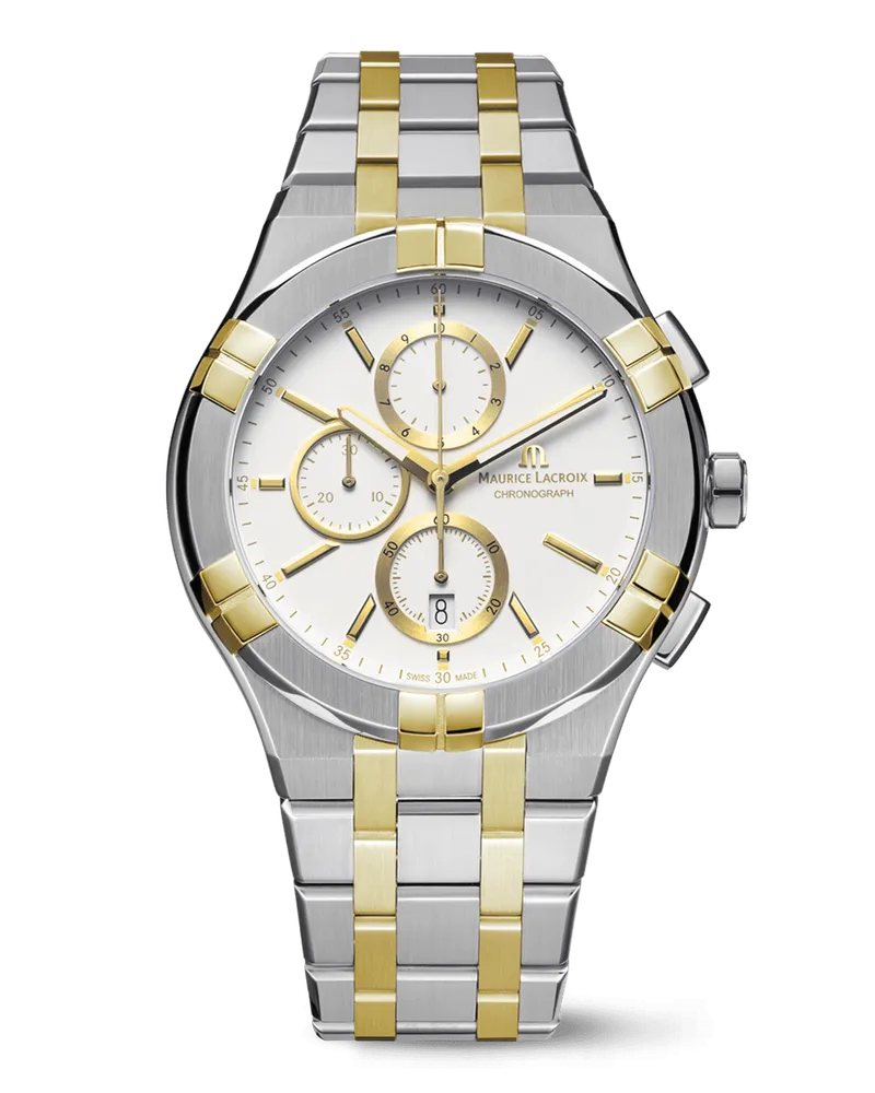 Maurice Lacroix Aikon Quartz Chronograph Duotone Ai1118-PVY03-130-1 Weiß