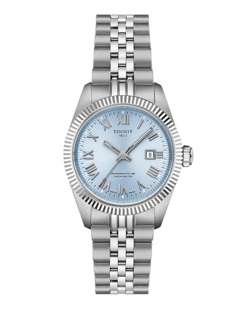 Tissot Ballade Powermatic 48 COSC 30mm Eisblau Damenuhr T156.208.11.353.00 Blau