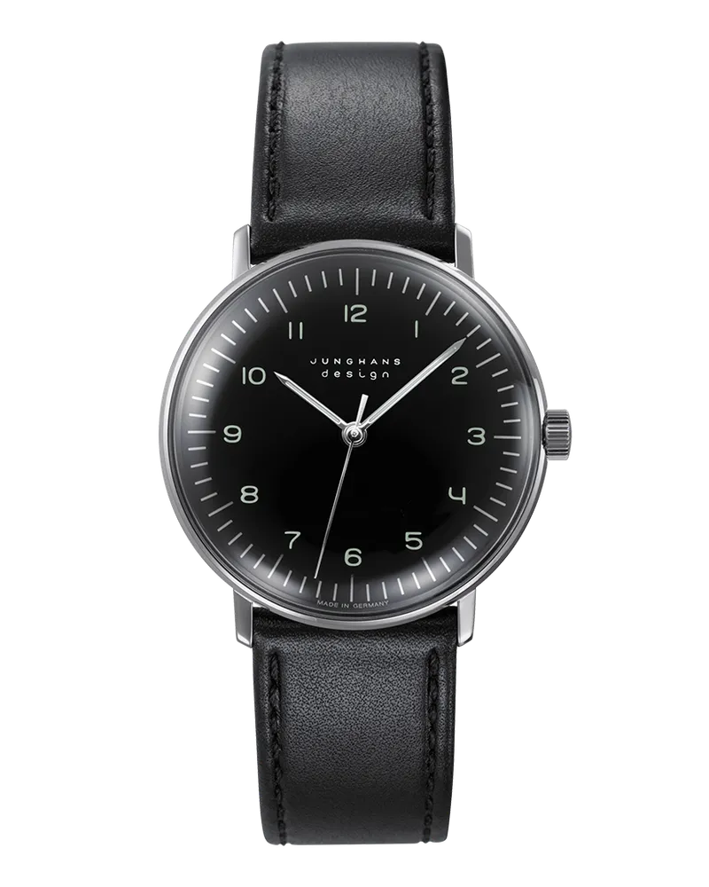 Junghans max bill Handaufzug Saphirglas Herrenuhr 027/3702.02 Schwarz