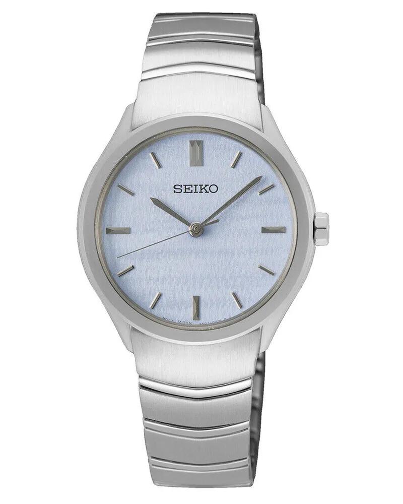 Seiko 3 Zeiger Quarz Damenuhr SUR549P1 Blau