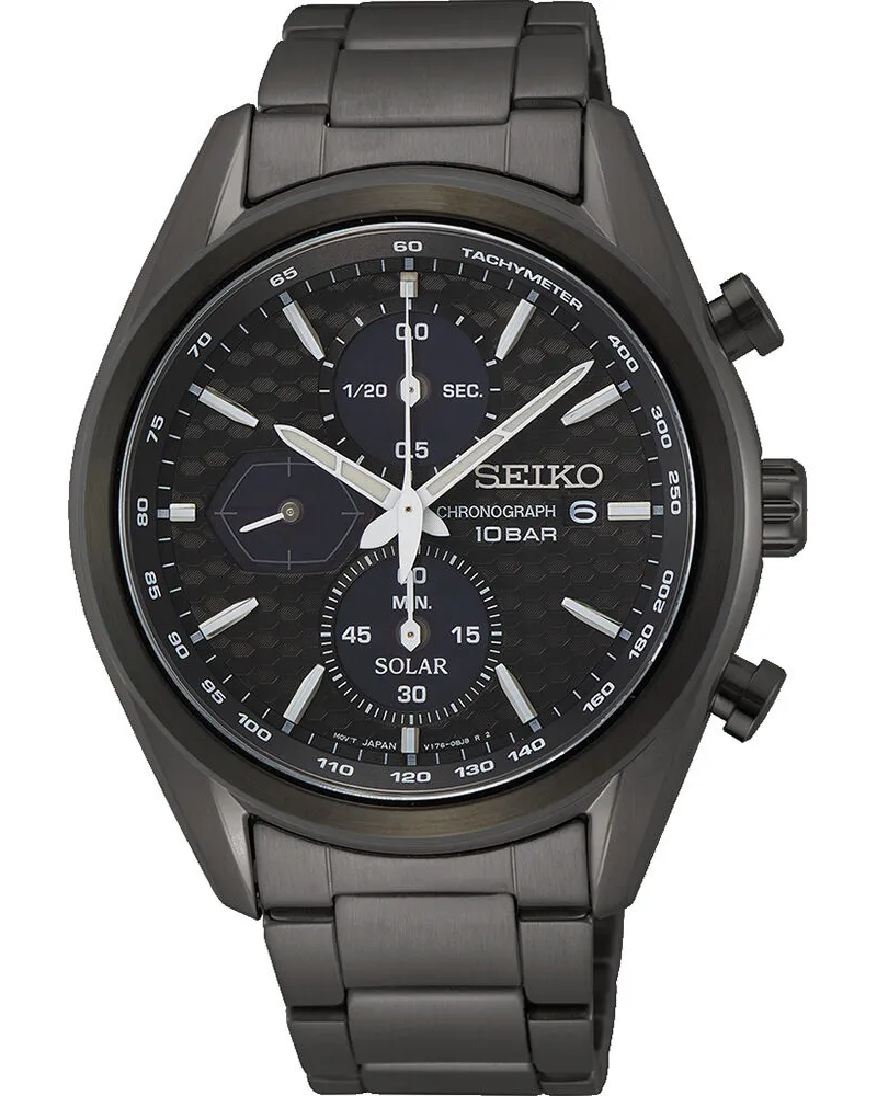 Seiko Chronograph Solar SSC773P1 Herrenuhr Schwarz