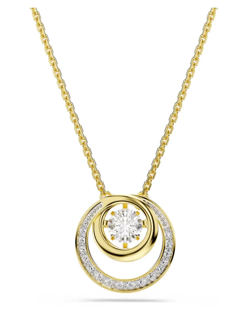 Swarovski Hyperbola Anhänger Rundschliff, Weiß, Goldlegierungsschicht 