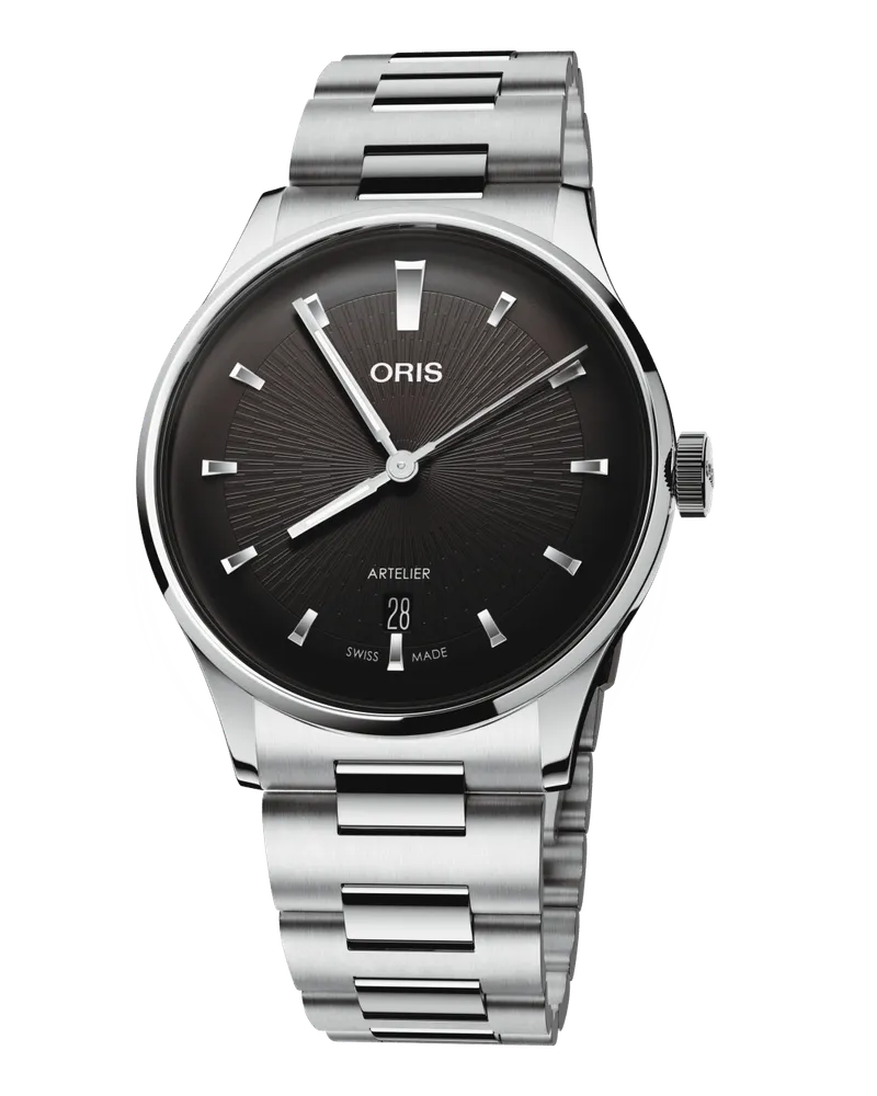 ORIS Artelier Date 38mm Automatik Edelstahl Schwarz Herrenuhr 01 733 7810 4054-07 8 20 20 