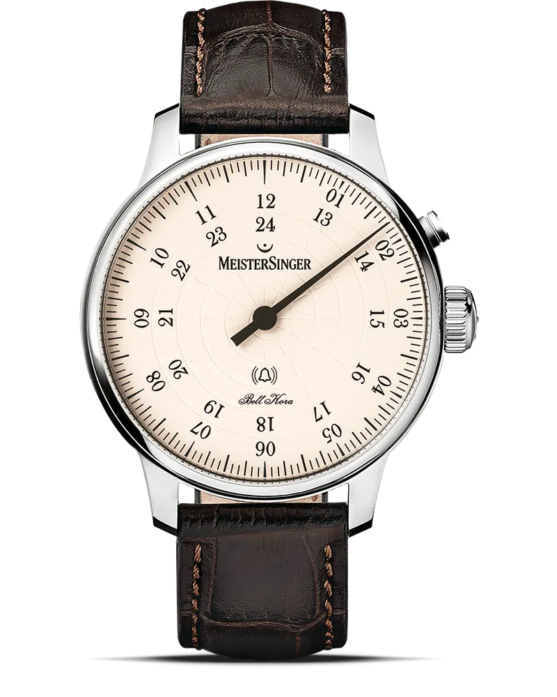 MeisterSinger Bell Hora Automatik Herrenuhr BHO913 Beigecreme