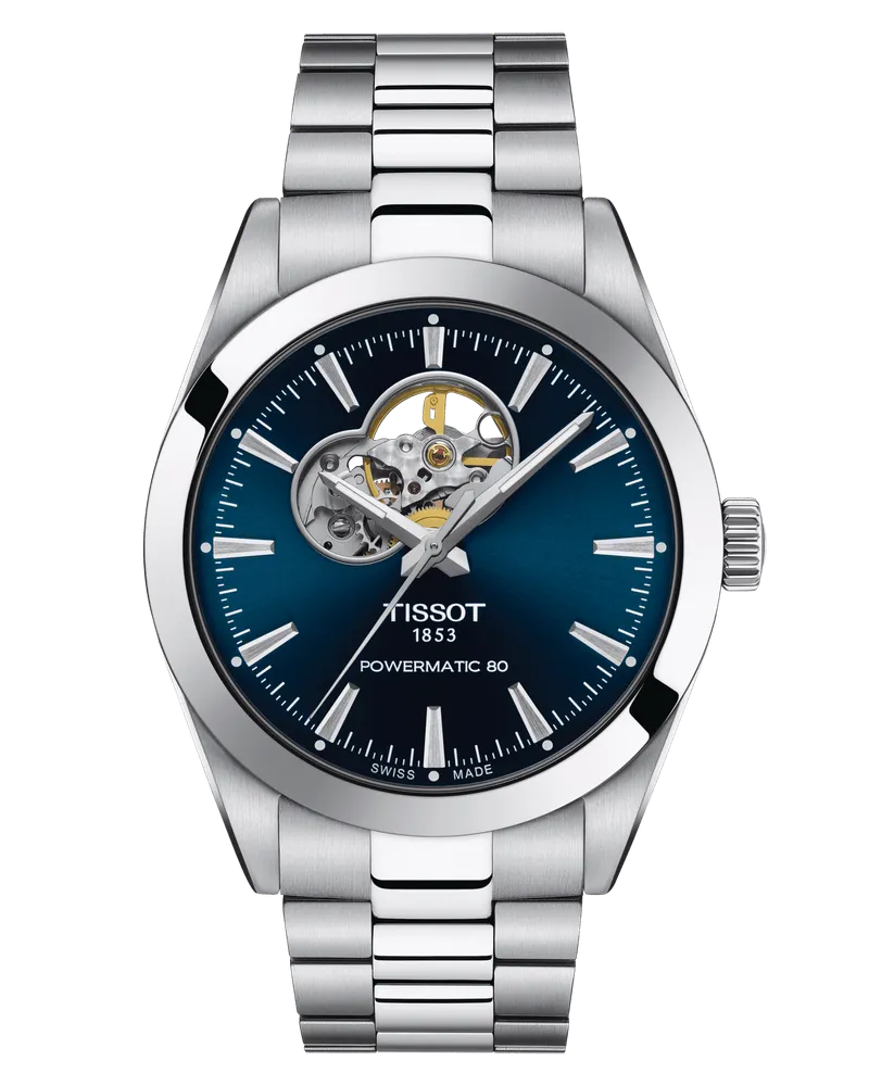 Tissot Gentleman Powermatic 80 Open Heart Herrenuhr T127.407.11.041.01 Blau