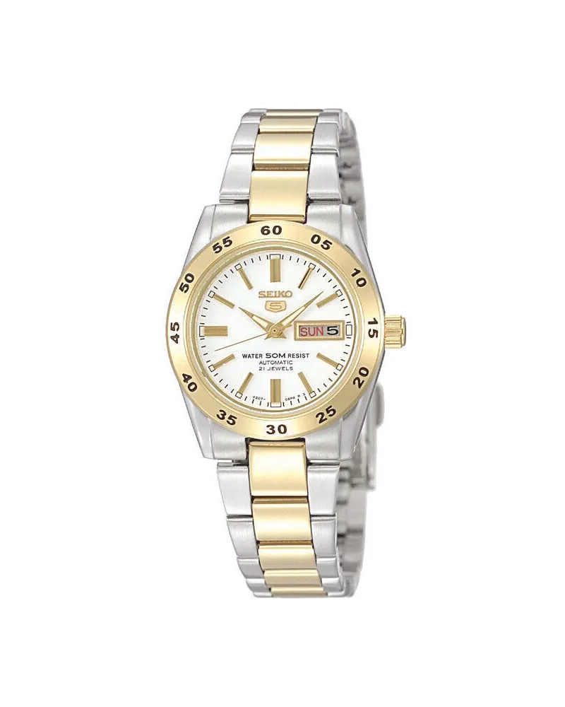 Seiko Automatik Bicolor Damenuhr SYMG42K1 Weiß