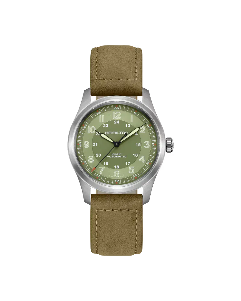 HAMILTON Khaki Titanium Automatik Herrenuhr H70205860 Grün