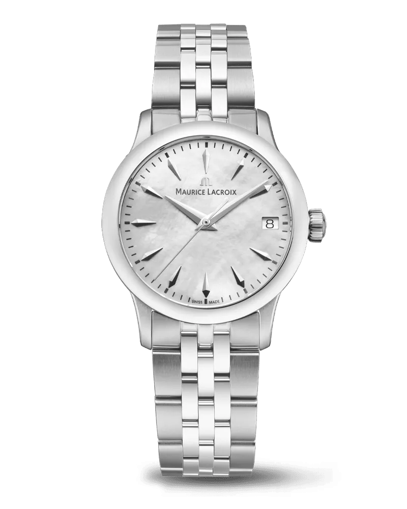 Maurice Lacroix 1975 Quartz 33mm, Quarzwerk, Edelstahlband Damenuhr 751006-SS002-160-1 