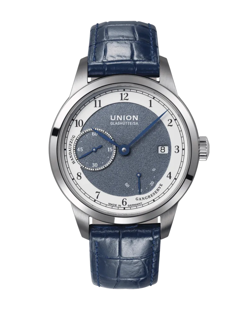 Union Glashütte 1893 Johannes Dürstein Edition Herrenuhr D007.456.16.082.00 Blau