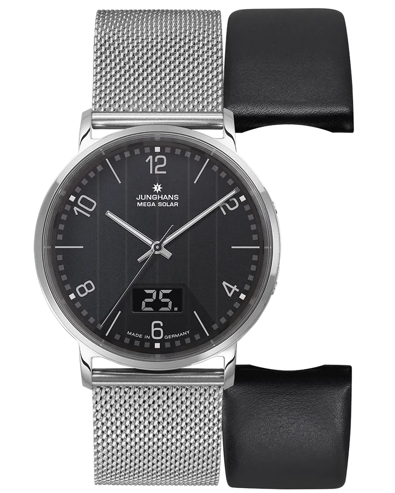 Junghans Milano MEGA Solar 056/4628.44 Herrenuhr Schwarz