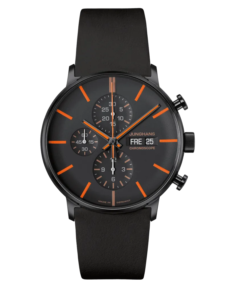 Junghans FORM A Chronoscope Herrenuhr 27/4370.02 Schwarz