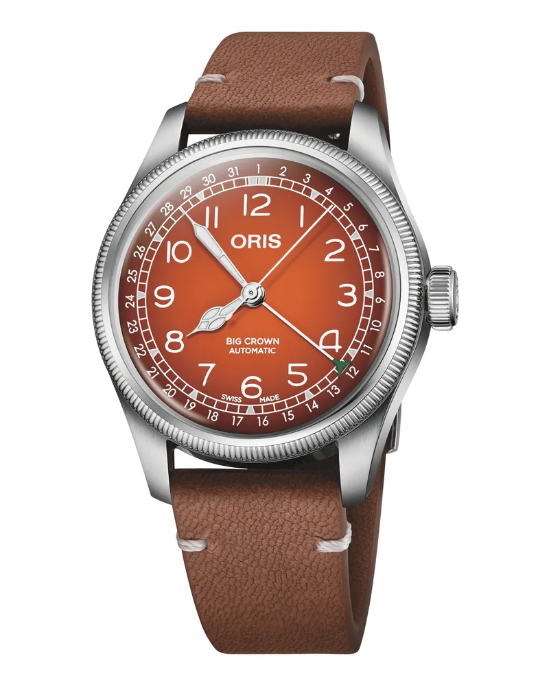 ORIS Oris X Cervo Volante 40mm Hirschlederarmband Automatik Rot Herrenuhr 01 754 7785 4068-Set Orange