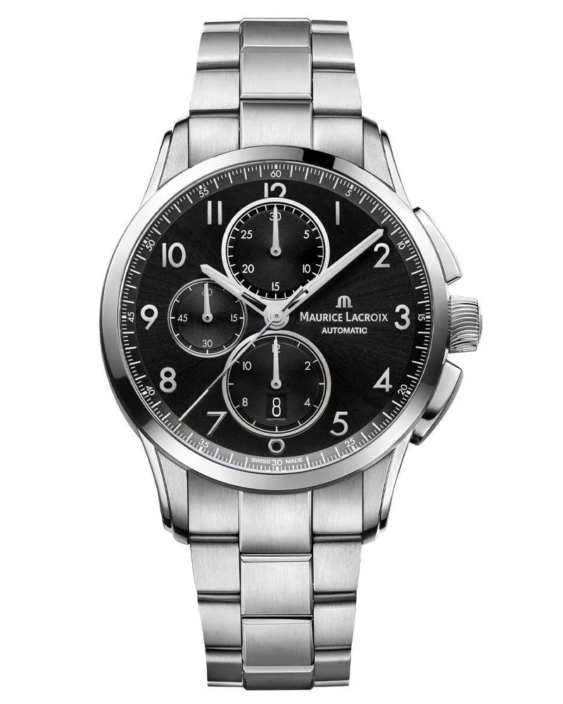 Maurice Lacroix Pontos Automatik Chronograph Herrenuhr PT6388-SS002-320-1 Schwarz