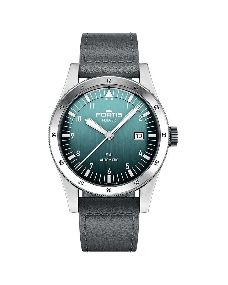 FORTIS FLIEGER F-41 Automatic Petrol Herrenuhr 