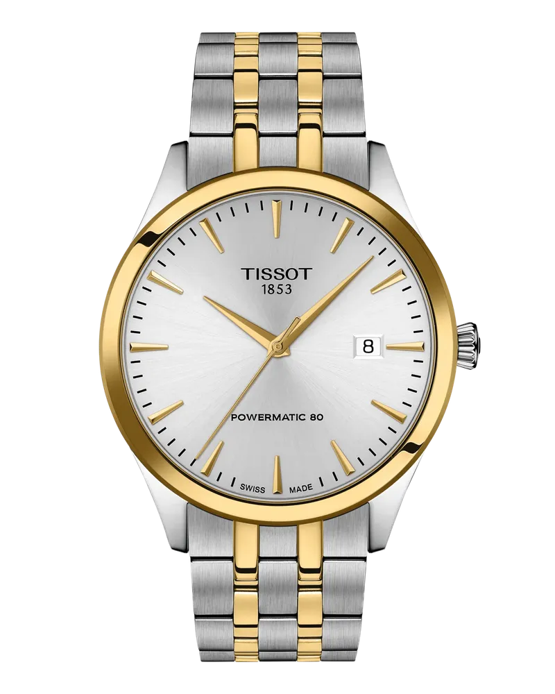 Tissot Classic Dream Powermatic 80, Silber Gold Herrenuhr T158.407.22.031.00 Silber